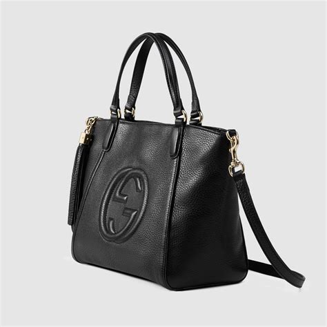 gucci black leather hand bag|Gucci handbags black leather small.